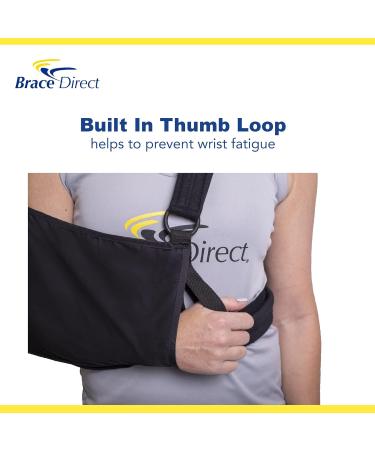 Brace Direct Deluxe Shoulder Immobilizer Arm Sling - Padded Support for Rotator Cuff Repair & Injuries - Adjustable XL for Left/Right Arm - Buy Online on GoSupps.com
