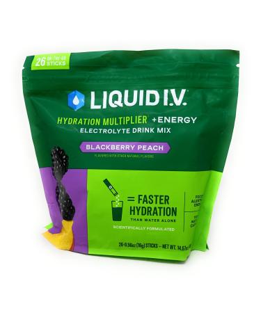 Liquid I.V. Hydration Multiplier + Energy Drink Mix BlackBerry Peach (26 Pack)