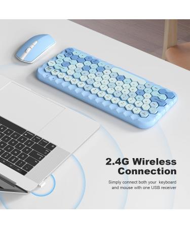 MOFII Colorful Computer Wireless Keyboard and Mouse - Mini Blue - Buy Online on GoSupps.com