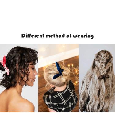 30pcs Easter Bunny Ear Hair Scrunchies - Velvet Bow Hair Ties & Elastic Bobbles - Buy Online on GoSupps.com