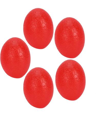 Verdant Touch Hand Massage Ball Set - 5 Silicone Handleballs for Wrist Exercise & Strength Training - Red Egg Shape - Buy Online on GoSupps.com