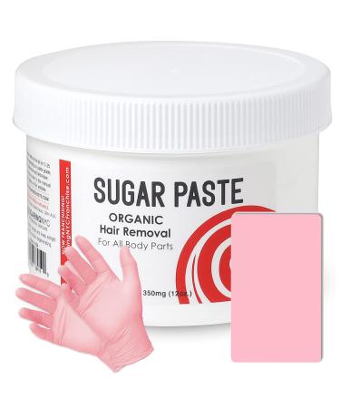 Sugar Paste Organic Waxing for Bikini Area and Brazilian + Applicator and Set of Gloves for Sugaring
