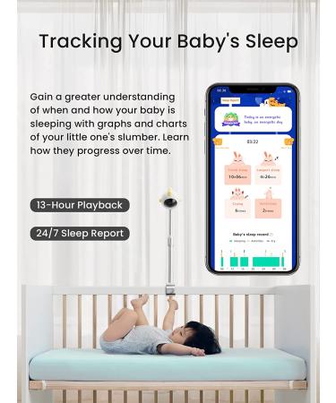 2K Smart Baby Monitor with Crying Alert & Lullabies | 360 Pan & Tilt | AI Snapshot & Playback | Sleep Analytics | No Monthly Fees | Two-Way Talk - Yellow - Buy Online on GoSupps.com