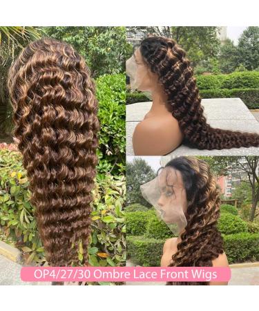 Honey Blonde Ombre Highlight Loose Deep Wave Lace Front Wig | 13x6 HD Lace 180% Density | Colored Human Hair Wig for Women | 12A Grade Pre Plucked Glueless SPARKLE DI - Buy Online on GoSupps.com