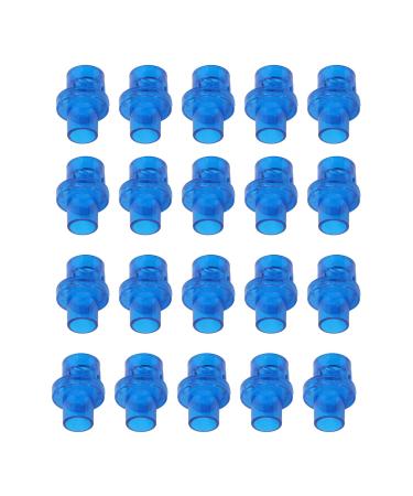 20pcs Professional Cardiopulmonary Resuscitation Face One Way Valve Shield Replacement One Way Valve Accessory (Blue)