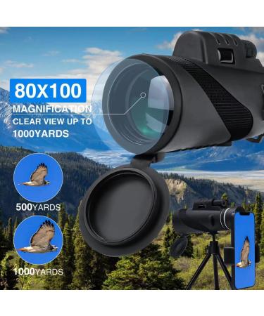 AMESEDAK 12x60 High Power Monocular Telescope - Compact & Portable HD Monocular with Low Light Vision, Smartphone Adapter Included - Buy Online on GoSupps.com