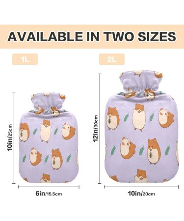 Jumbear Cute Hamster Heat Bottles with Velvet Cover | 2L Warm & Cold Therapy Bags for Pain Relief | Perfect for Kids & Adults - Buy Online on GoSupps.com