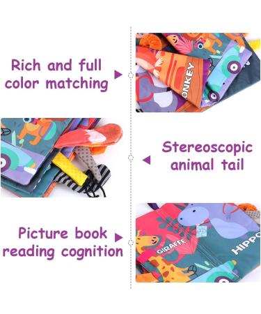 Eutionho Jungle Tails Soft Baby Book Toy | Early Education & Sensory Activity | Ideal Baby Gift | Suitable for 0-12 Months | Boys & Girls - Buy Online on GoSupps.com