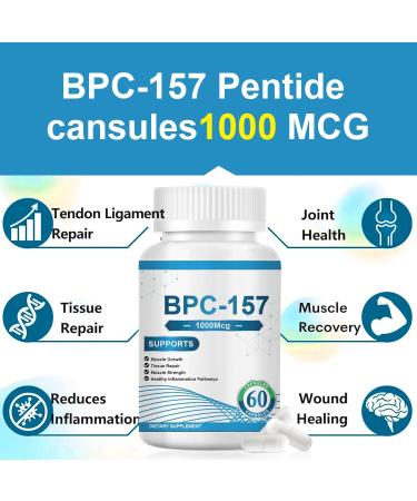 BPC -157 Peptide Capsule 1000mcg - 60 Capsules - Buy Online on GoSupps.com