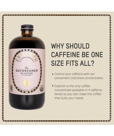 Explorer Cold Brew Concentrate | 4 Caffeine Levels | Makes 20-30 Coffees | 32oz | Decaf Concentrate 0-2mg/oz | No Caf Concentrate 0-2mg/oz - Buy Online on GoSupps.com