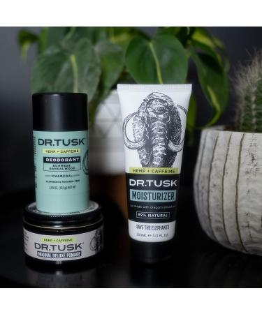 DR.TUSK Mens Deodorant | Hempseed Oil, Caffeine & Charcoal | Burmese Sandalwood | 2.65oz - Buy Online on GoSupps.com