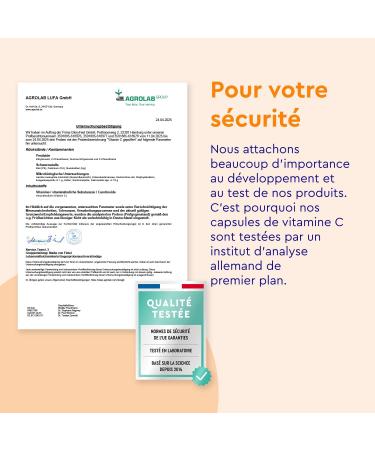 Vitamine C 1000mg 365 Capsules Antioxydant pour Os Syst me Immunitaire Peau et Fatigue* Cure de 6 Mois Vitamine C Tamponn e Concentr avec L Acide Ascorbique Pure Test en Laboratoire - Buy Online on GoSupps.com
