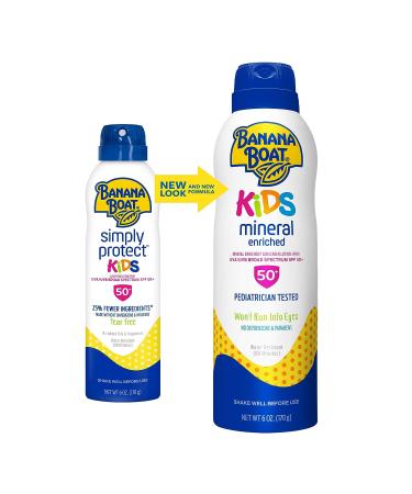 Banana Boat Kids Mineral Enriched Sunscreen SPF 50+ - 9.5 oz | Broad Spectrum Protection - Buy Online on GoSupps.com