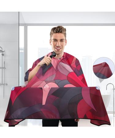 Waterproof Barber Cape - Valentine's Day Heart & Cheetah Haircut Bib for Men & Unisex | Durable Hair Cutting Cape for Professionals - Buy Online on GoSupps.com