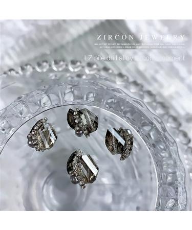 FEIlei Nail Crystal Rhinestones 3D Nail Diamonds Glass Metal Nails Gems Jewels Stone - Buy Online on GoSupps.com