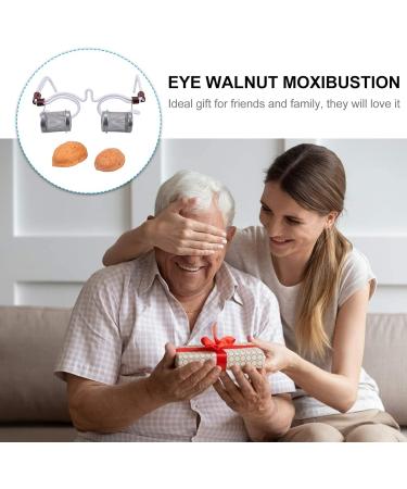 Lixbd Walnut Shell Moxibustion Glasses - Eye Relief for Short-Sightedness & Fatigue | Warm Moxa Therapy with Frames - Buy Online on GoSupps.com
