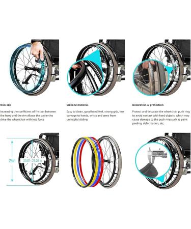 Wheelchair Rear Wheel Cover Adults Non-Slip Wear 22/24inch Resistant Wheelchair Rear Wheel Cover 1 Pair Silicone Wheelchair Hand Push Cover for All Wheelchairs Rear Wheel(Fluorescent Green 22in) 22in Fluorescent Green - Buy Online on GoSupps.com