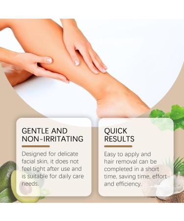  CongRong Coconut oil facial hair removal cream for sensitive skin non-irritating gentle fast painless and soothing long-lasting hair removal effect natural hydration (3 pcs) - Buy Online on GoSupps.com