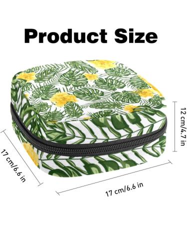 Shop Tropical Green Leaf Women's Binding Bags - Large Menstrual Cup Pocket Zippered Periodic Insoles Panty Lip Inlays & Tampons - Multicolor 4.7x6.6x6.6 | International Shipping Available - Buy Online on GoSupps.com