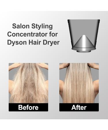 Salon Styling Concentrator Attachment for Dyson Supersonic Hair Dryer - High-Velocity Airflow Easy to Use Compatible with HD01 HD02 HD03 HD04 HD08 HD15 - Grey - Buy Online on GoSupps.com