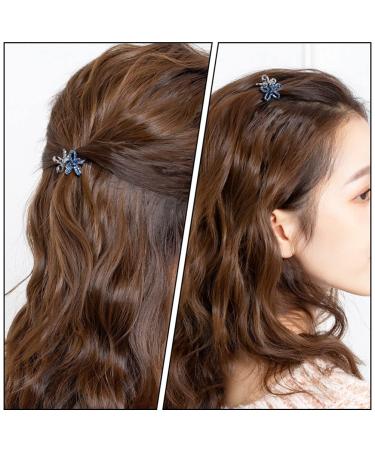 MILISTEN Mini Rhinestone Hair Claw Clips for Women Girls - 2pcs Flower Shape Non-Slip Jaw Clips - Buy Online on GoSupps.com