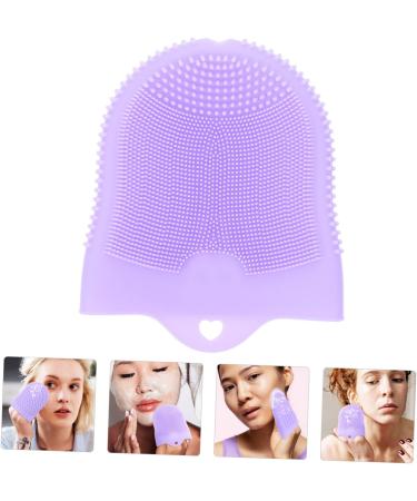 Beavorty Cleansing Massage Finger Cots Cleansing Facial Brush Skin face Scrubber for Women deep Cleaning Brush face wash Scrubber face Lotion for Women Silica Gel Makeup Remover Miss pores Violet 11.8X10CM - Buy Online on GoSupps.com