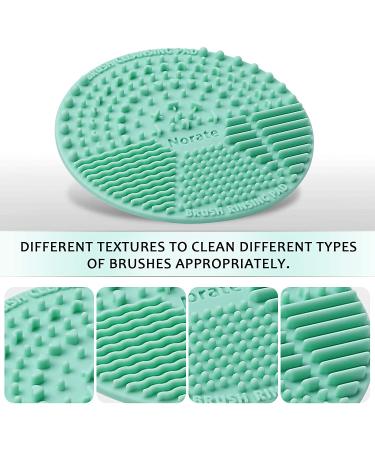 Silicone Makeup Brush Cleaning Mat - Portable Scrubber Tool with Suction Cup for Valentines Day - Green - Buy Online on GoSupps.com