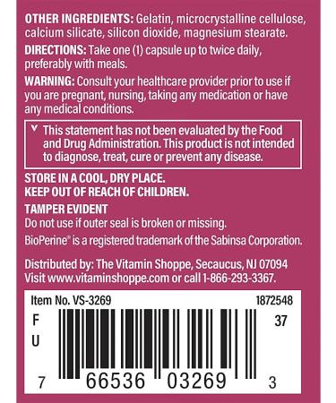 Vitamin Shoppe DIM 100MG with Bioperine | Supports Women s Estrogen Metabolism | 60 Capsules - Shop Internationally - Buy Online on GoSupps.com