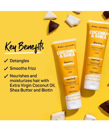 Marc Anthony Coconut Oil & Shea Butter Shampoo & Conditioner Biotin & Keratin - Sulfate Free & Coconut Oil & Shea Butter Leave In Deep Conditioner for Breakage & Frizz 250 ml. HAIR_CLEANER + CONDITIONER CH-BAGS-4-NavyBlue - Buy Online on GoSupps.com
