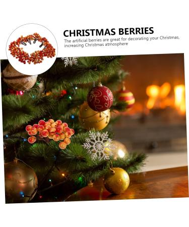 ABOOFAN 20 Bunches Simulated Small Berries Christmas Pine Picks Artificial Berry Stem Holiday Decorations for Home Christmas Berry Branch Decor Environmental Foam Red Berries Household - Buy Online on GoSupps.com