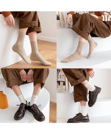 Ruzister Women's Crew Socks - 3 Pairs of Cute Comfortable Premium Cotton Knit Sports Socks - Perfect Gift for Leisure Wear - Buy Online on GoSupps.com