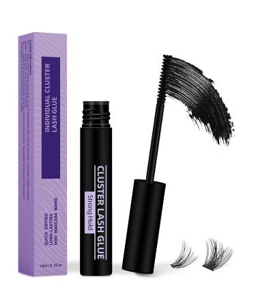Buy Waterproof Lash Cluster Glue 10ml - Strong Hold Black Glue for DIY Eyelash Extensions Sensitive Eyes Friendly - Buy Online on GoSupps.com