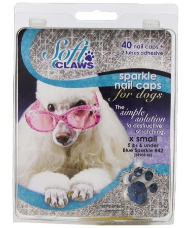 Soft Claws Canine Nail Caps for Dogs Size XS Blue X-small blue