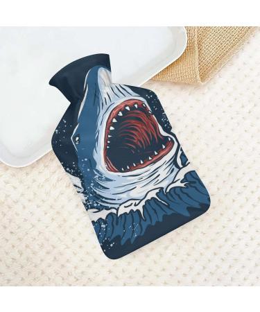 Shark Hot Water Bottle with Plush Cover - Hand Warmer for Adults & Kids | 26.5x15.3cm - Shop Internationally! - Buy Online on GoSupps.com