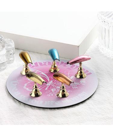 Round Practice Stand Tips Display Stand Trainning False Tips Holder Salon Home Manicure Tool Multi-color - Buy Online on GoSupps.com