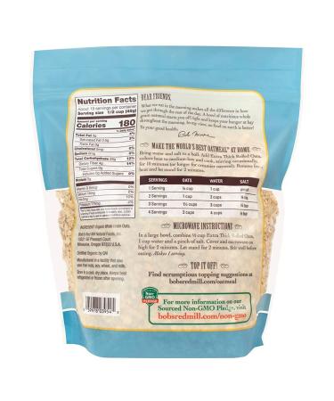 Bob's Red Mill Organic Extra Thick Rolled Oats - Whole Grain 32 oz (907g) - Buy Online on GoSupps.com