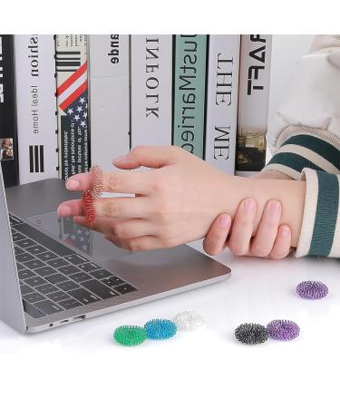 40-Piece Acupressure Ring Set - Spiky Sensory Finger Massage Rings in 8 Colors | Noiseless Relaxation for Adults - Buy Online on GoSupps.com
