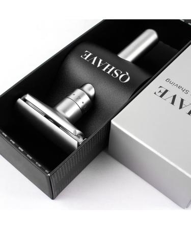 QSHAVE Adjustable Double Edge Safety Razor with Titanium Coated Blades - Buy Online on GoSupps.com