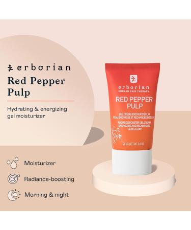 Erborian Red Pepper Pulp Gel Moisturizer - Hydrating Energizing & Radiance Boosting Facial Cream - Korean Skin Therapy - 0.6 oz - Buy Online on GoSupps.com
