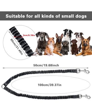 cobee Double Dog Leashes 360 Swivel Rotation No Tangle Dual Dog Lead Splitter with Adjustable Length Buckle Double Dog Walking & Training Leash No Slip Leash for Outside Running(Black) - Buy Online on GoSupps.com