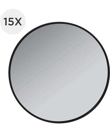 Zadro Compact 15X Magnification Travel Makeup Mirror | Lightweight Portable Suction Cup | Black Finish | 3.5 Diameter - Buy Online on GoSupps.com