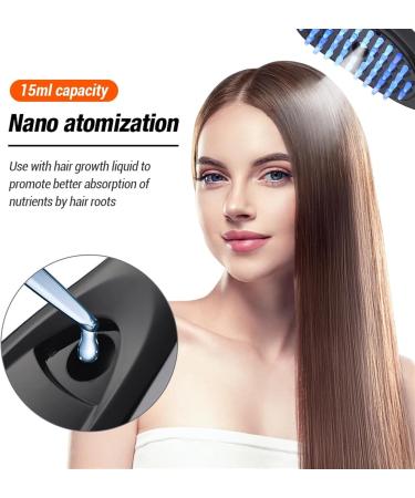 Sonic Vibration Scalp Massage Comb with Light Therapy - Anti-Hair Loss & Anion Spray Hair Growth Brush for Stress Relief - Buy Online on GoSupps.com