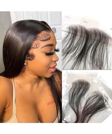 ALI V Real HD Lace Baby Hair Strips - Reusable Swiss HD Lace Edge Strips for Women, Brazilian Virgin Hair, Black Color - 2pcs - Buy Online on GoSupps.com
