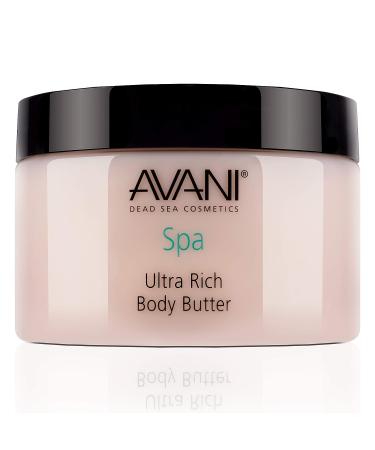 Avani Ultra Rich Body Butter with Dead Sea Salt, Aloe Vera, Vitamin E, Shea, Jojoba, Sunflower & Olive Essential Oil - Natural Exfoliating & Moisturizing Butter for All Skin Types - Milk & Honey Fragrance - Buy Online on GoSupps.com