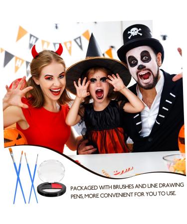 Buy Minkissy Face Paint Makeup Set | Halloween Props & Theater Makeup Kit - Professional Quality 6x6CM Costume Face Paint - Buy Online on GoSupps.com