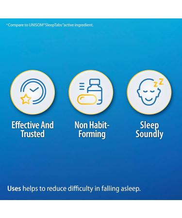 HealthA2Z Sleep Aid - Doxylamine Succinate 25mg | Non Habit-Forming | 120 Count - International Shipping Available - Buy Online on GoSupps.com
