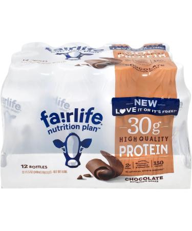 Fairlife Nutrition Plan High Protein Chocolate Shake 30g - Gelatin Free - 11.5fl.oz (12 Pack) - Buy Online on GoSupps.com