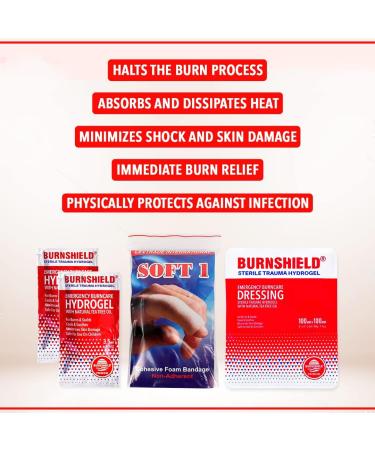 Burnshield Mini Burn Kit with Dressing, Gel & Bandage - Fast Relief for Burns - Buy Online on GoSupps.com