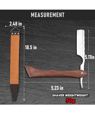 Stainless Steel Cut Throat Razor Kit for Men - Single Edge Shaving Blades Ideal for Barber, Home & Salon Use - Straight Razor Gift Set - Buy Online on GoSupps.com