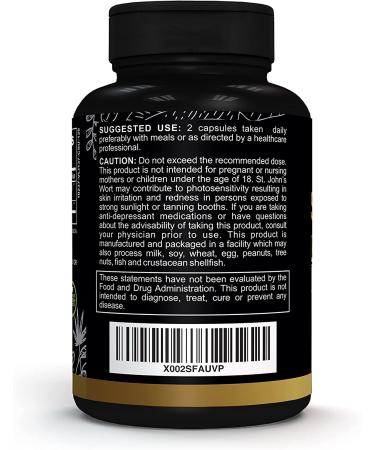 St. Johns Wort Supplement 1000mg - Advanced Mood & Brain Support with 0.3% Hypericin - Non-GMO (120 Capsules) - Buy Online on GoSupps.com